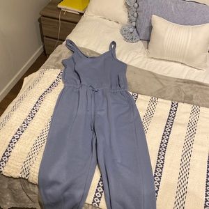 Full length sweat pants romper